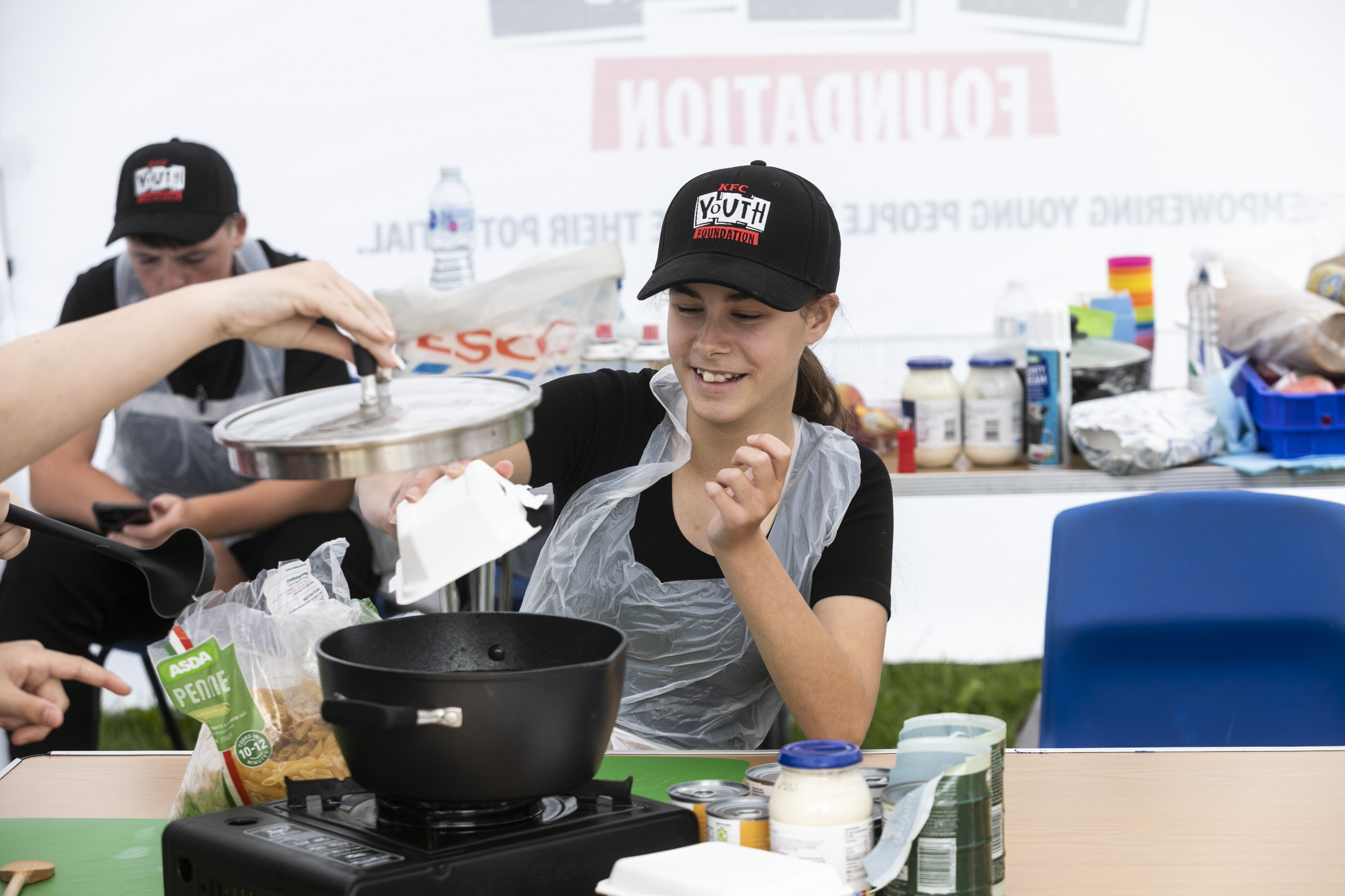 Putting ingredients into the pot