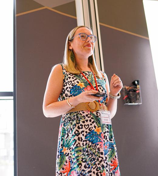 Lynda leading a workshop
