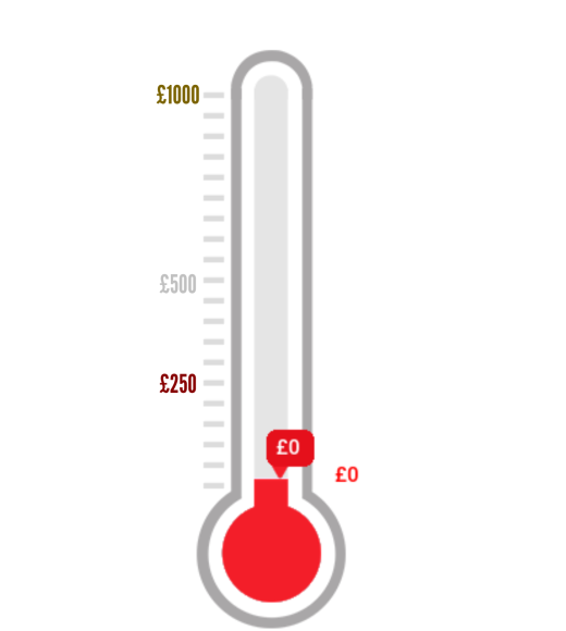 Thermometer for fundraising - currently at £0